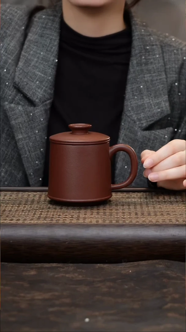 茶杯紫砂底槽青三件套新品