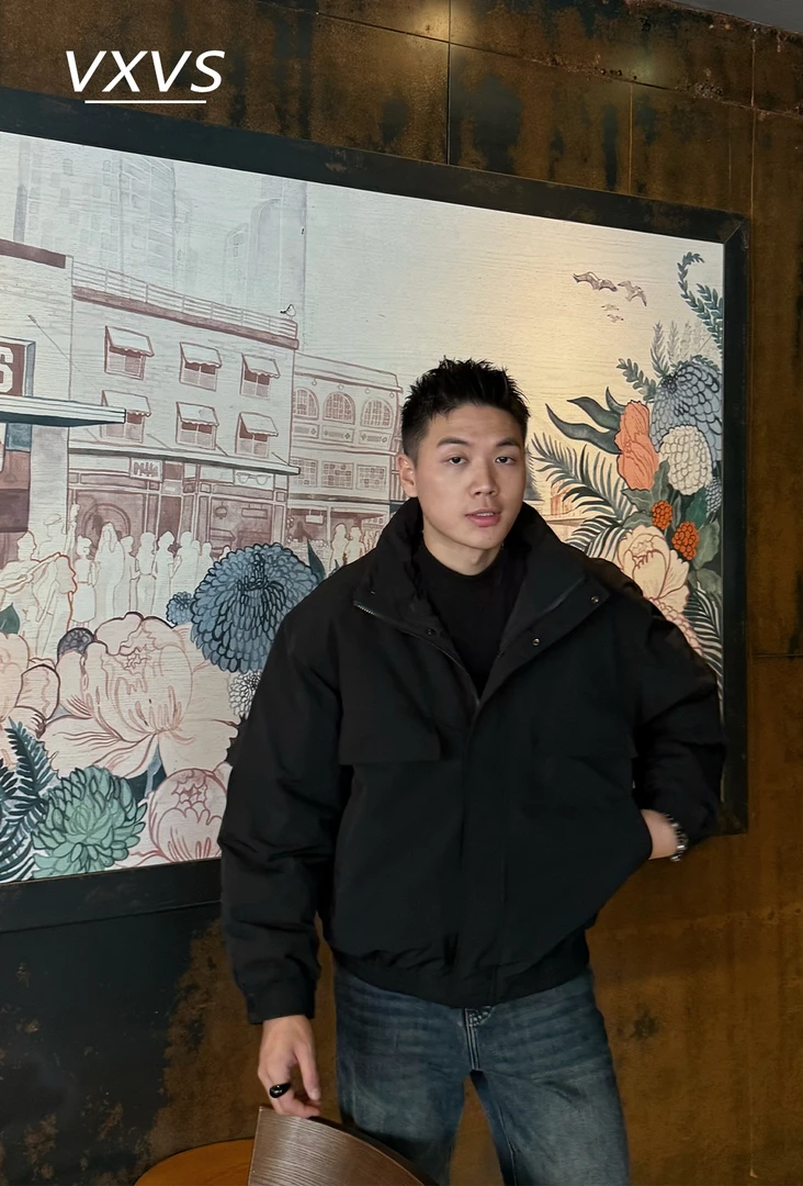 VXVS【北国雪夜】 90白鸭绒三防设计感保暖纯色羽绒服 31006