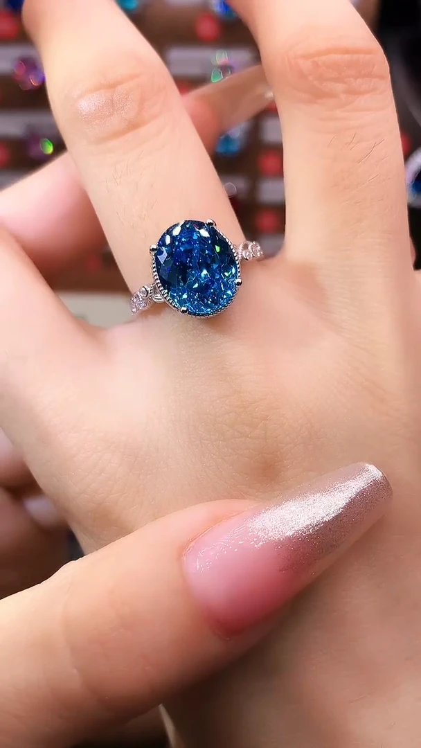 无925银大克拉重工精切高品质戒指