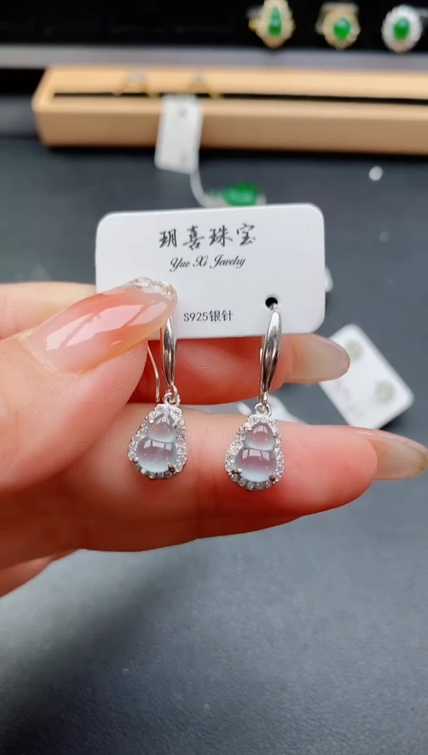 银S925镶嵌戒指翡翠1
