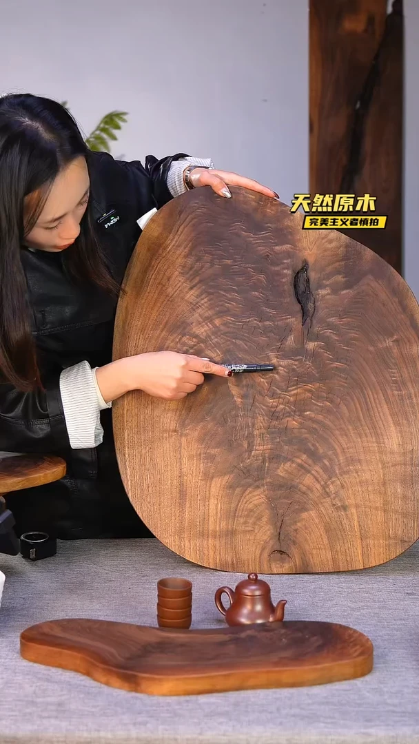 木北美黑胡桃原木.干裂疤结不属于商品质量问题完美主义者慎拍