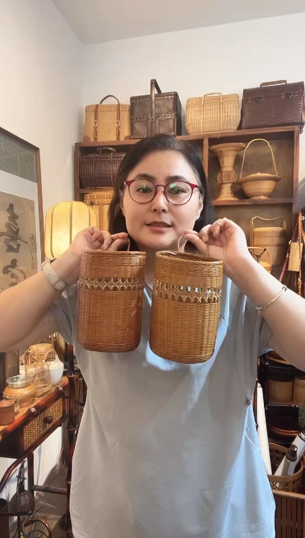 精编竹丝筷子篓深色