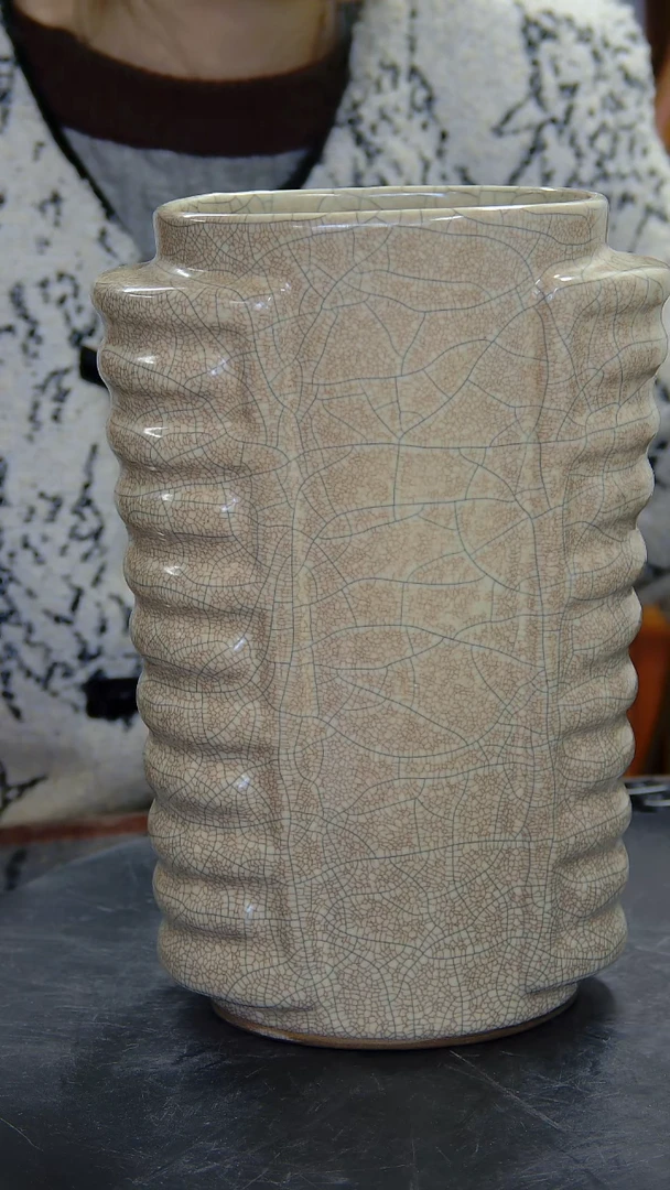 瓶哥釉弦纹笔筒#1350#