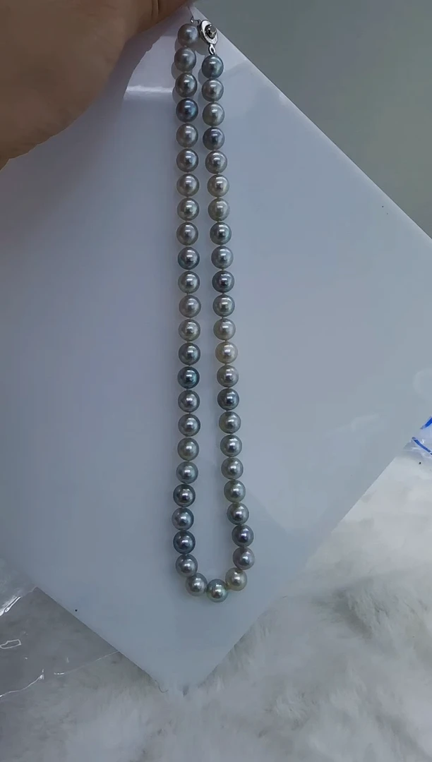 未镶嵌海水珍珠DA珍珠串链8-9 y299