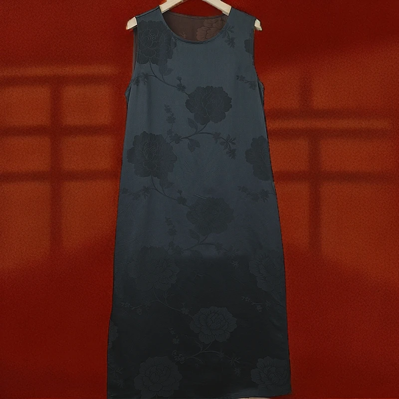 <<非遗美学>>新款气质优雅提花香云老料连衣裙T1335