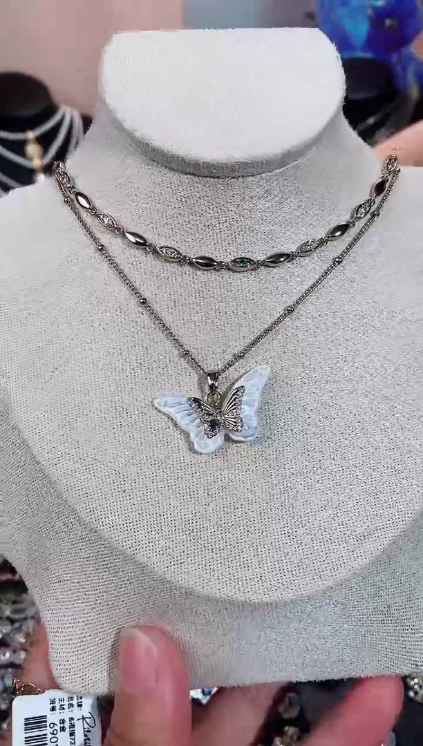 铜合金无925银项链7317