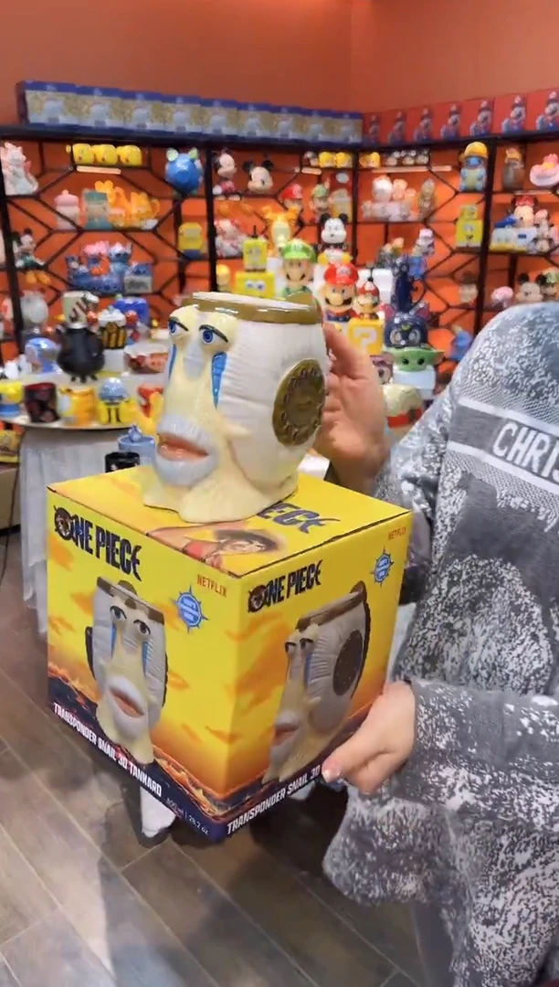 瓷片@@海贼王电话虫陶瓷水杯（礼盒）