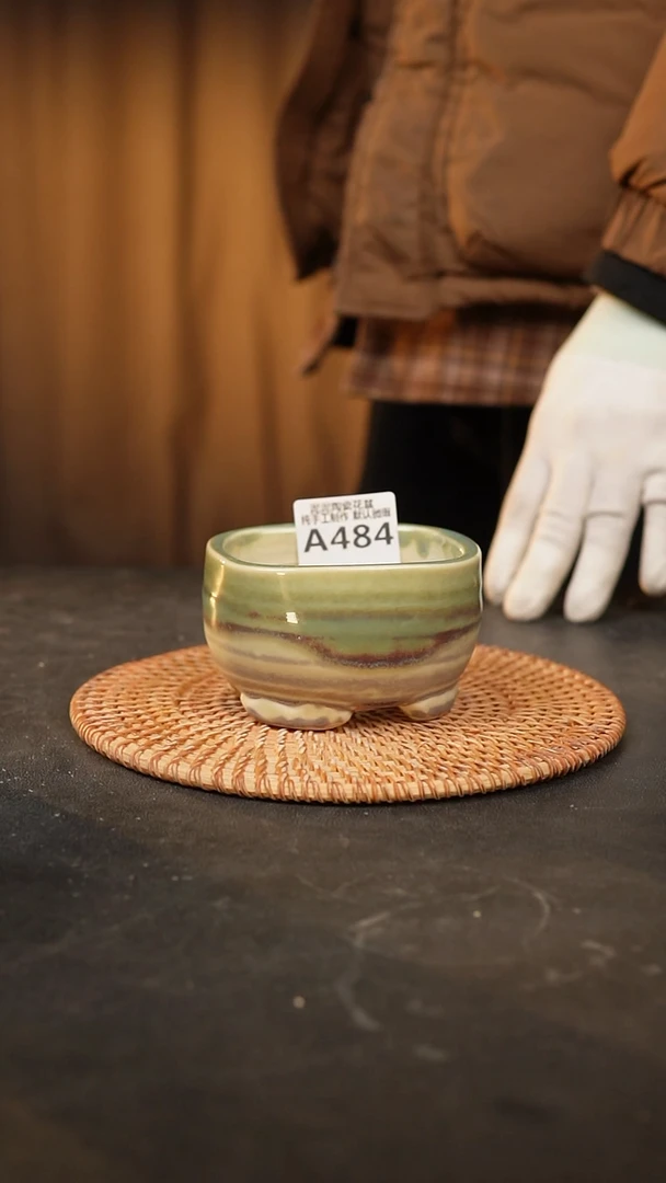 【闪购商品】瓷片484泥泥手工花盆