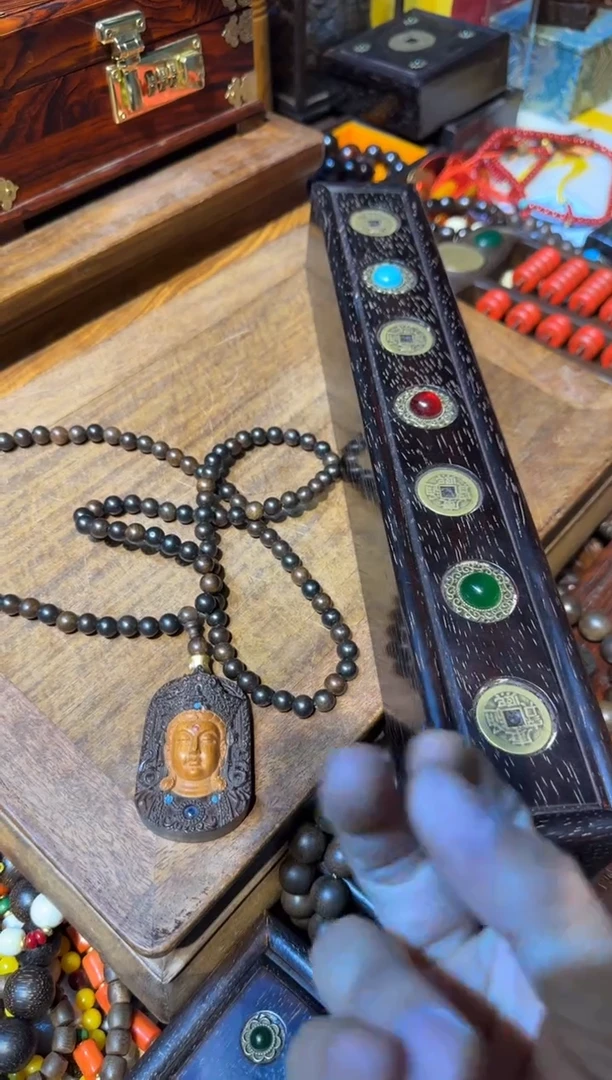 木cx佛头脖挂带盒子