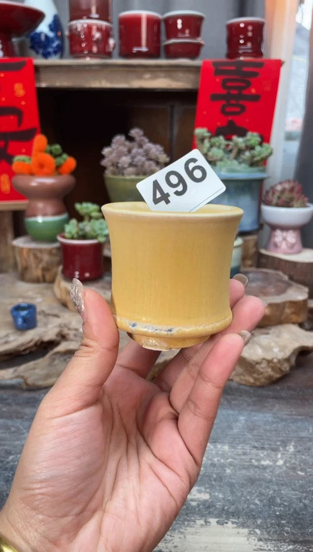 【闪购商品】摆件496微瑕知木小芳花盆