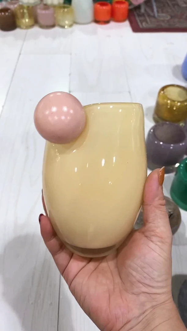 慕忆家手作琉璃花瓶瑕疵