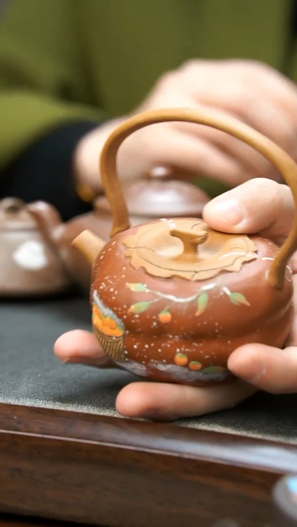 【闪购商品】紫砂茶壶柿子提梁壶大瑕