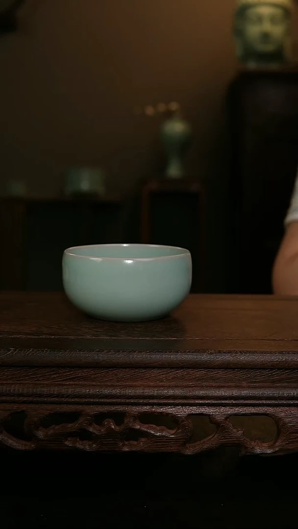 摆件仿古手工军绿卧足禅定