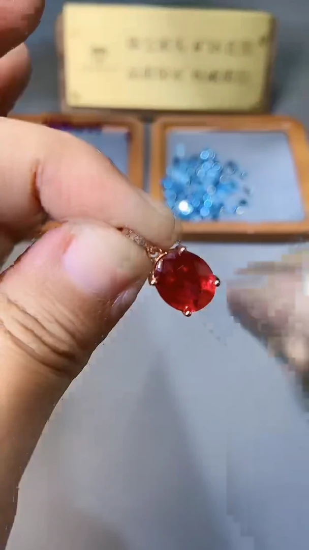 【闪购商品】红宝石颈饰银S925镶嵌354