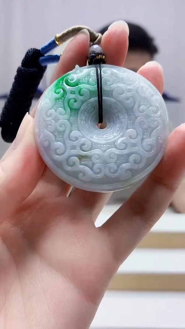 未镶嵌定制翡翠4917zm-毛货挂件46扣子