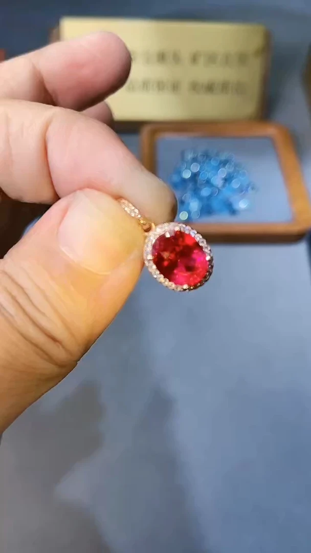 【闪购商品】红宝石颈饰银S925镶嵌354