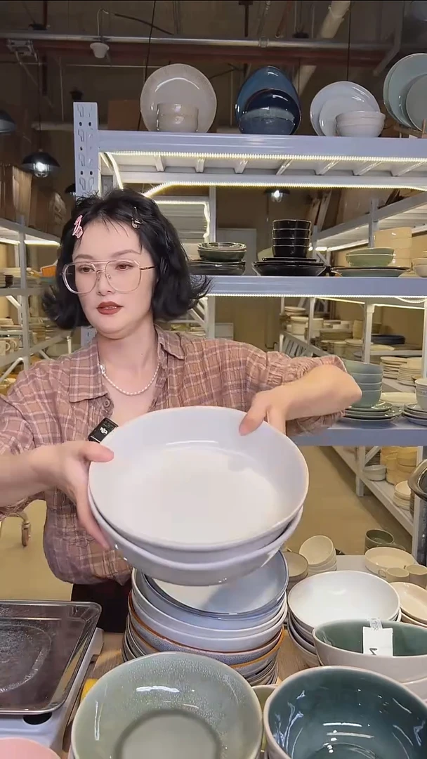 瓷236外贸尾货高温釉下彩陶瓷餐具默认微瑕