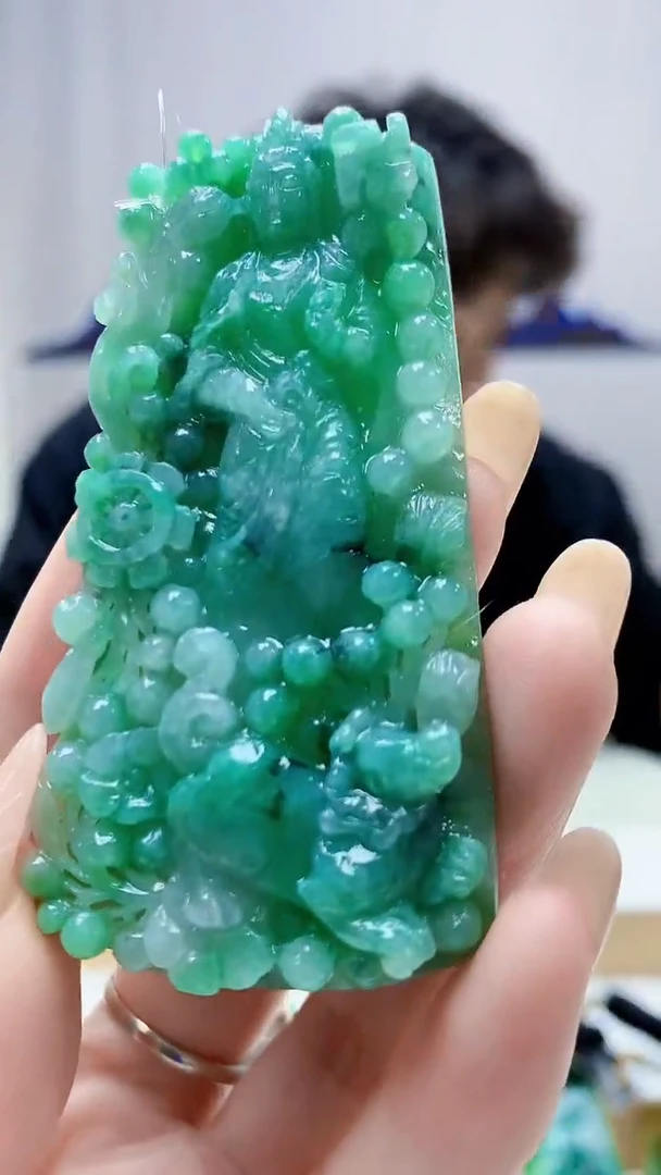 未镶嵌定制翡翠5145DD-毛货挂件67