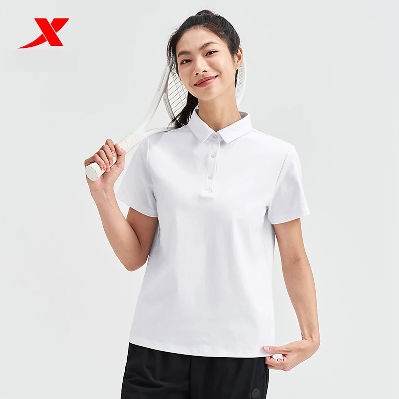 XTEP/特步女子休闲运动POLO衫夏季新款综训宽松透气T976228020146