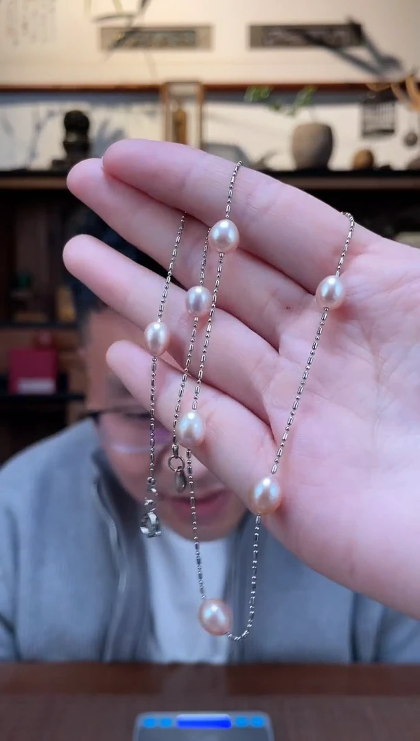 【闪购商品】淡水珍珠项链合金珍珠满天星项链ZD