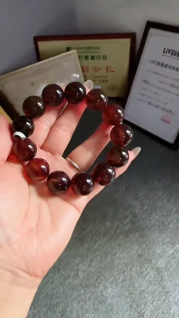 未镶嵌琥珀手串规格18微瑕紫罗兰手串#31