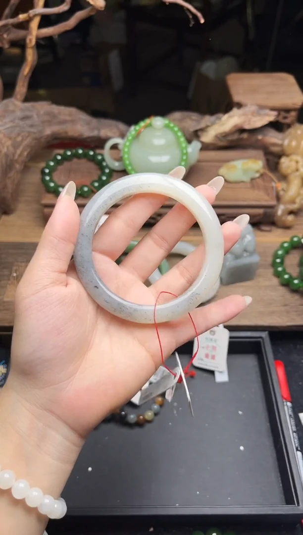 未镶嵌手镯和田玉新疆黑山 62+圈 9012876