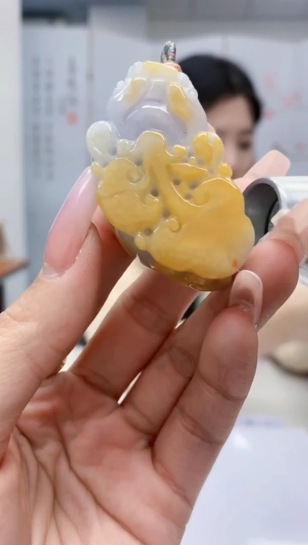 【闪购商品】定制翡翠未镶嵌0405lr-毛货挂件49