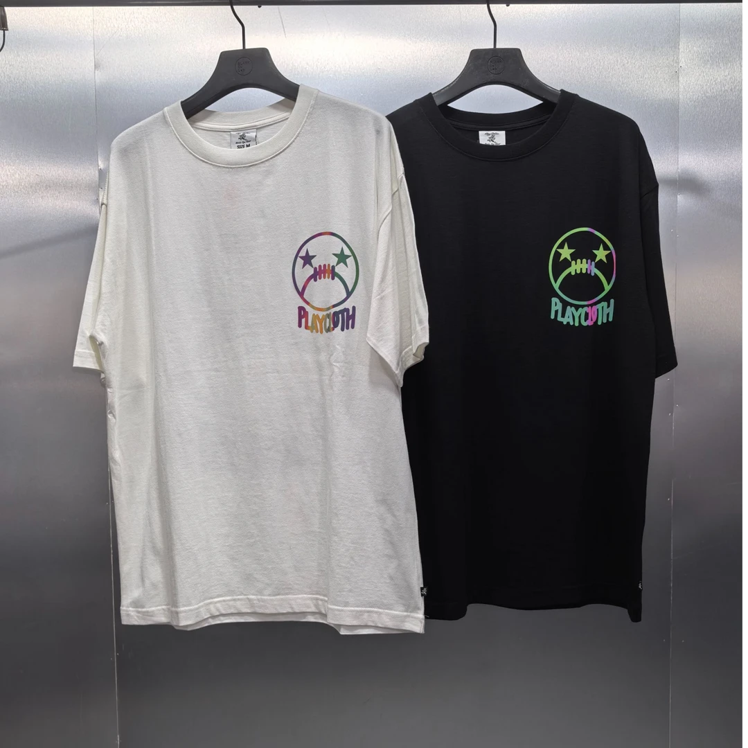 F03-41522-PLA夏季后背潮流圆领印花时尚半袖