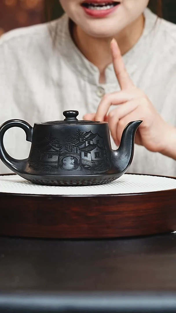 茶壶紫砂紫砂壶 曲壶