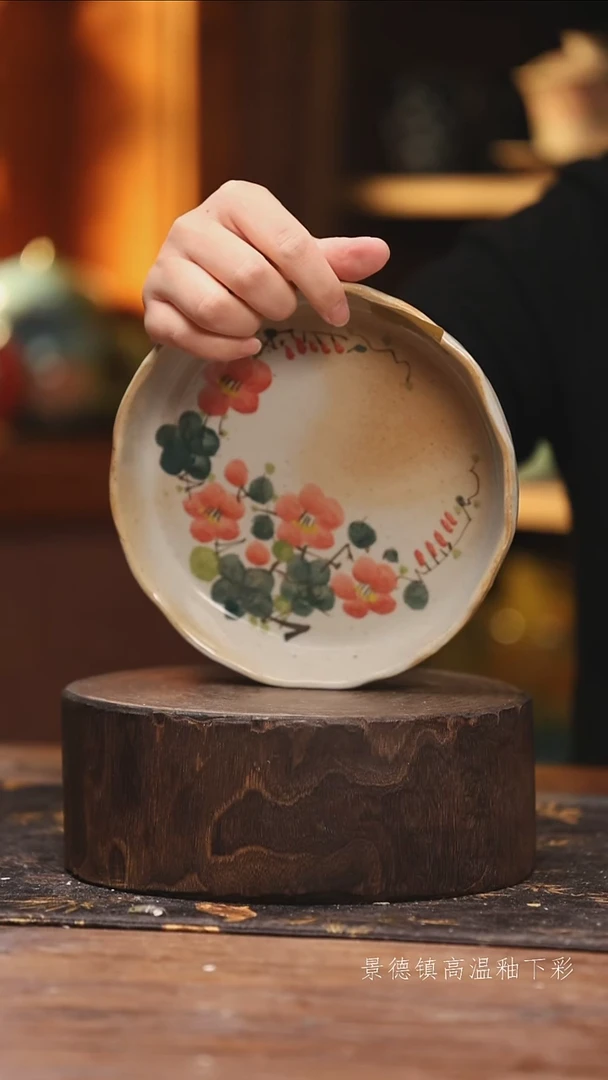 陶瓷景德镇高温釉下手绘陶瓷@L090@