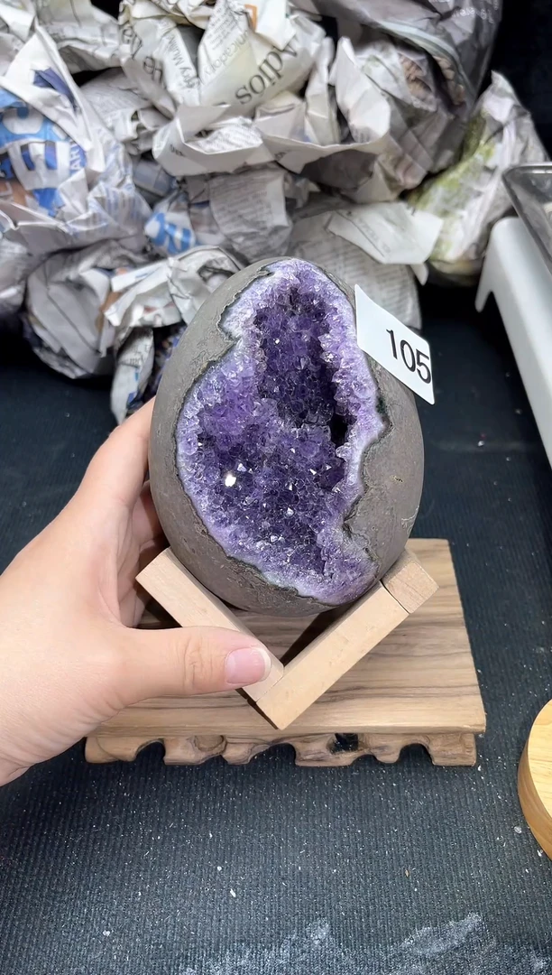 【闪购商品】紫晶1未镶嵌105号龙蛋