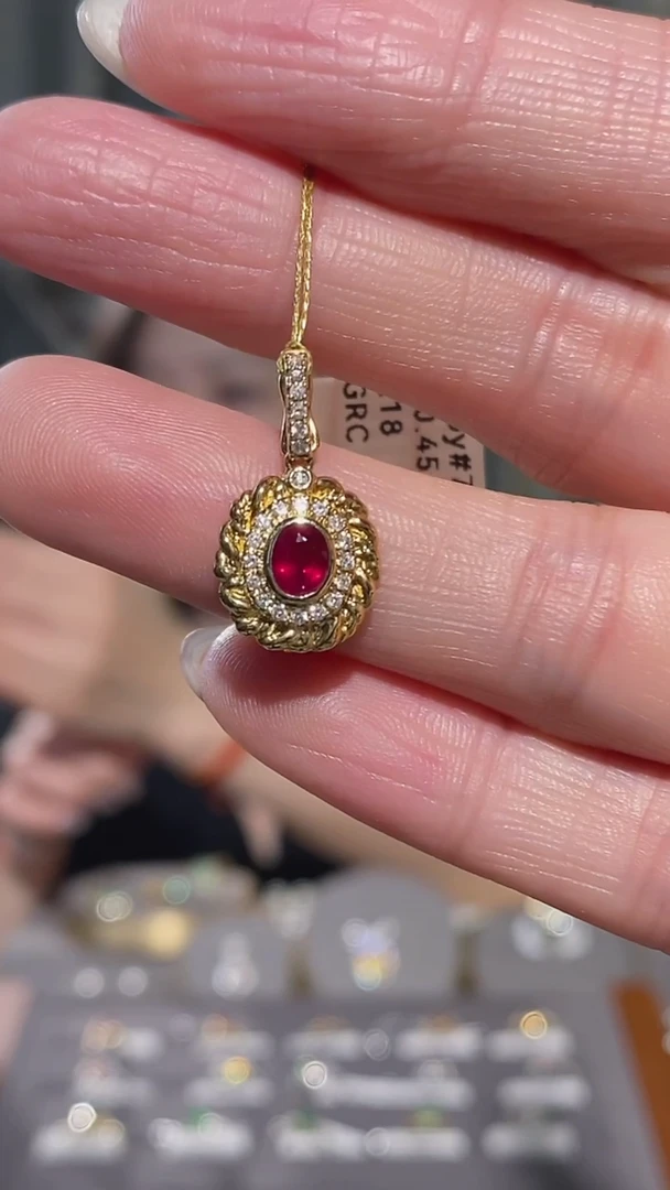 【闪购商品】红宝石颈饰18K金镶嵌-