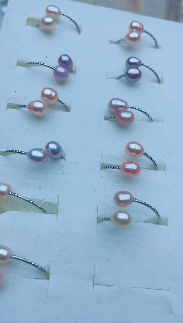 戒指未镶嵌淡水珍珠戒指多样性发其一