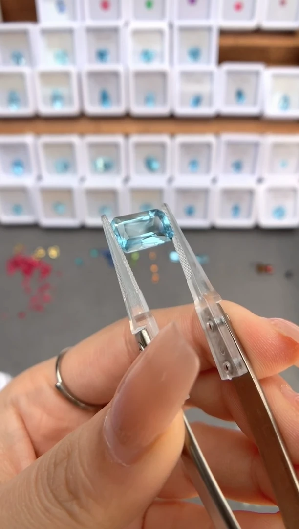 未镶嵌裸石定制海蓝宝石4.45ct