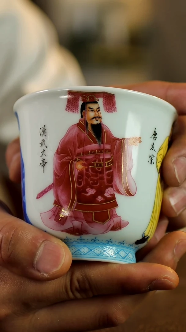 摆件景德镇陶东方艺术作品花瓶摆件瓷板画