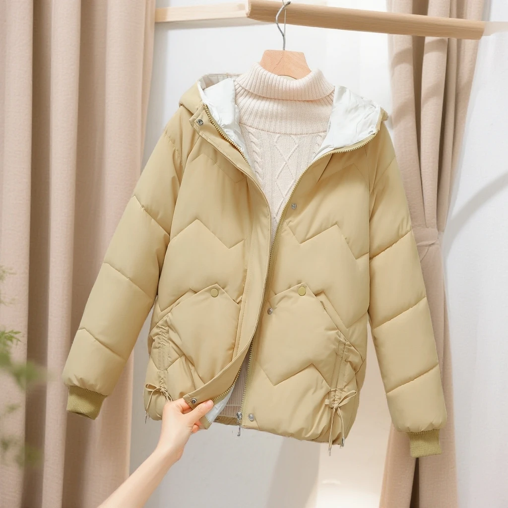 2025年新款冬季韩版潮流宽松短款加厚女士港风时尚新品棉服外套