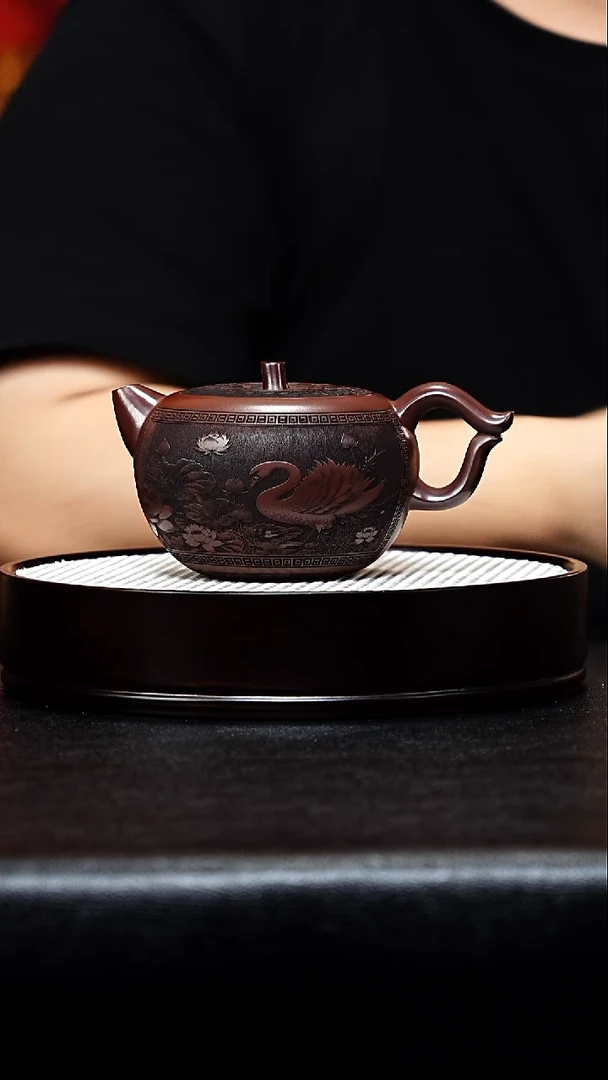 茶杯紫砂宜兴紫砂 扁韵西施