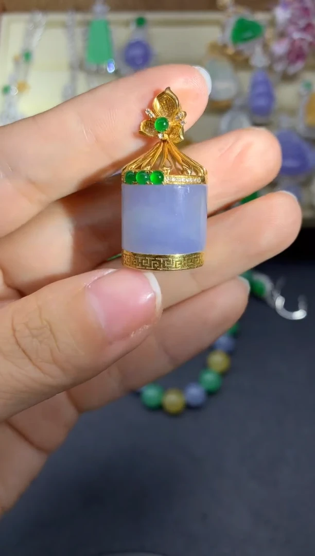 【闪购商品】翡翠颈饰18K金镶嵌628-中国好珍宝