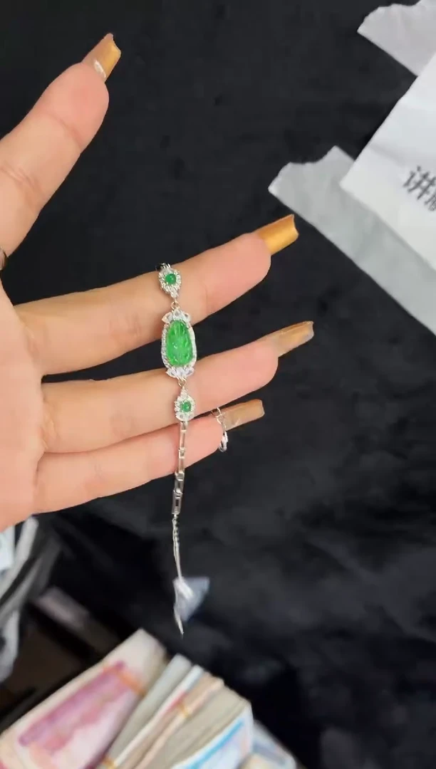 定制翡翠银S925镶嵌17定制翡翠未镶嵌多样性发货（发其一）