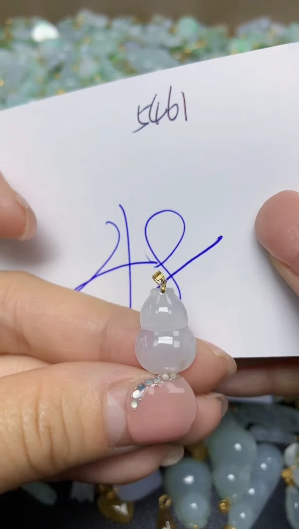 【闪购商品】翡翠挂件18K金镶嵌 天然翡翠A货