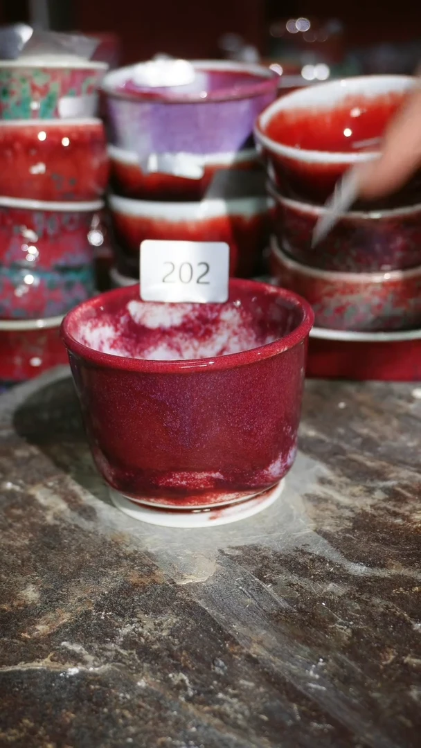 摆件陶精品窑变钧瓷茶器