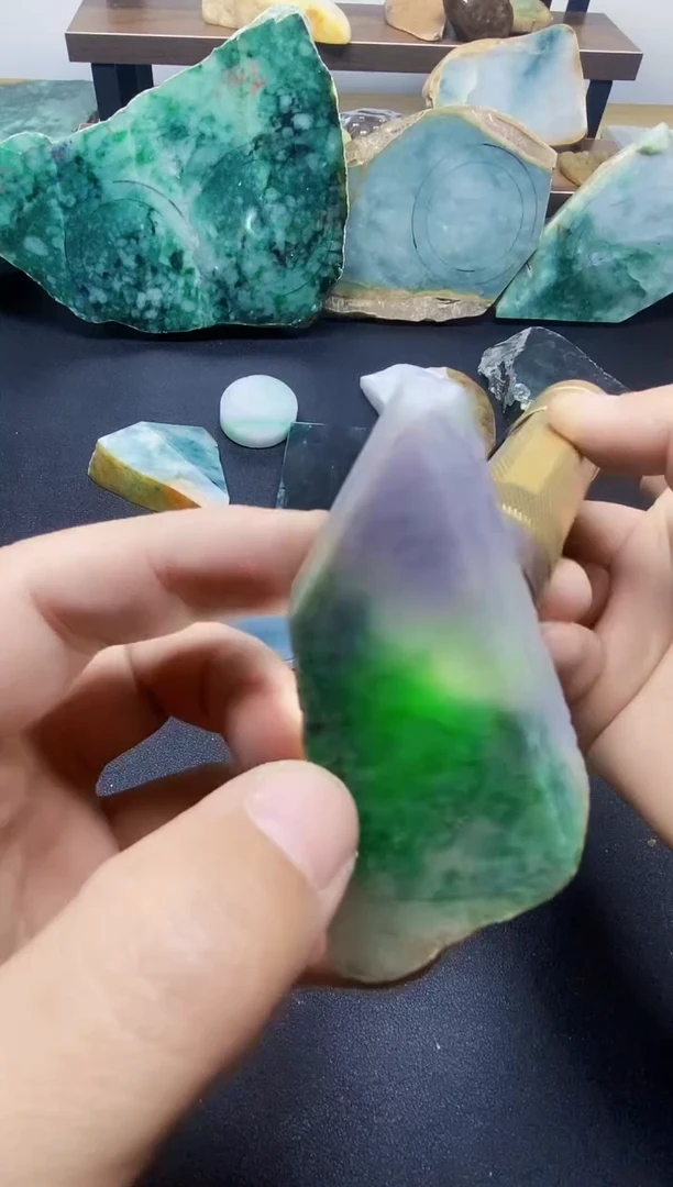 散珠翡翠翡翠天然a货片料19