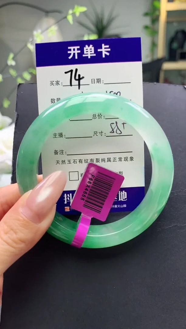 未镶嵌手镯石英质玉序号74圈口58+
