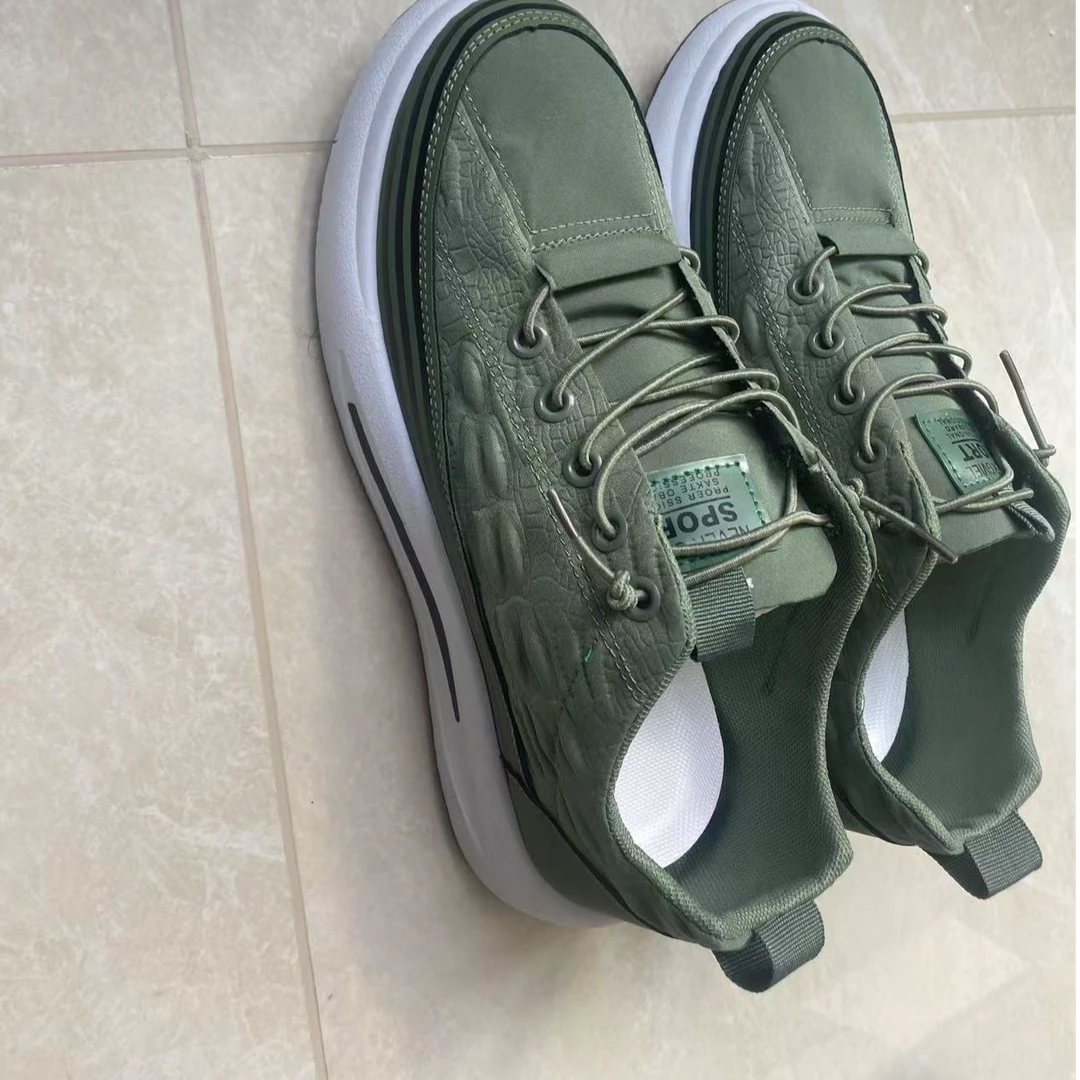 2025男鞋春秋新款网面透气平底跑步运动鞋男款休闲鞋时尚轻便