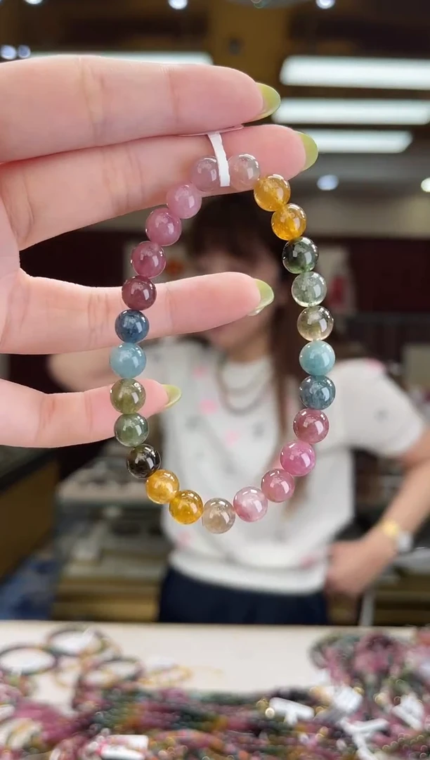 /未镶嵌碧玺7mm+单圈多样性发货