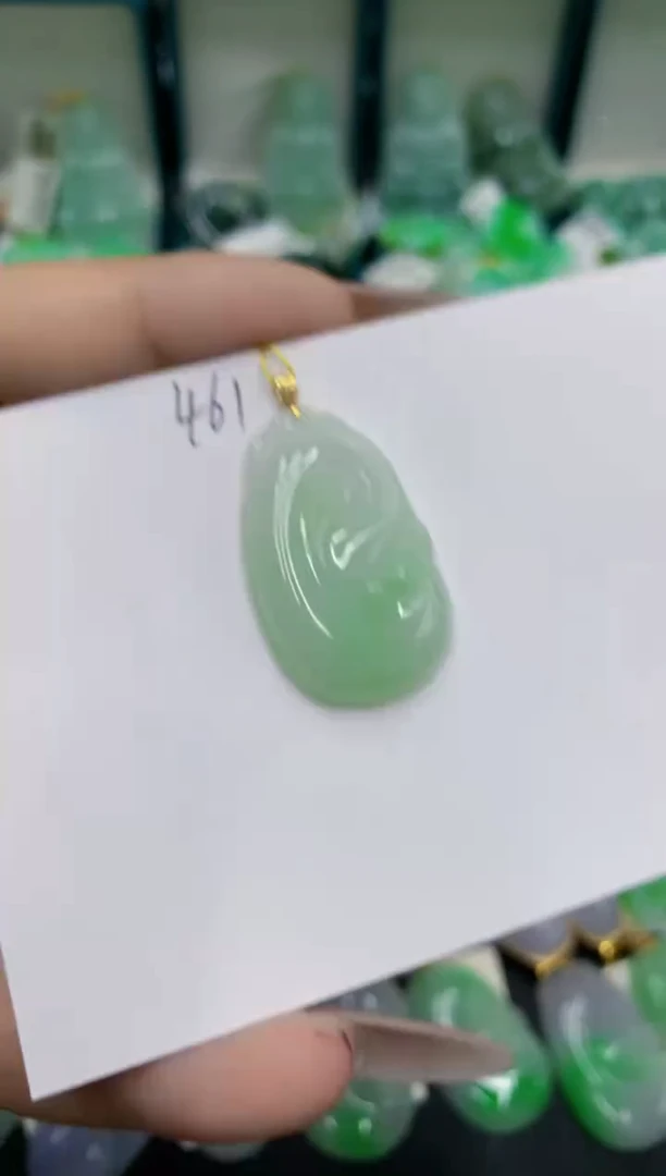 翡翠18K金镶嵌颈饰号链接111111111