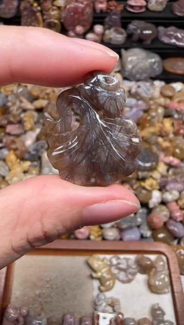 颈饰未镶嵌硅化珊瑚（珊瑚玉）341