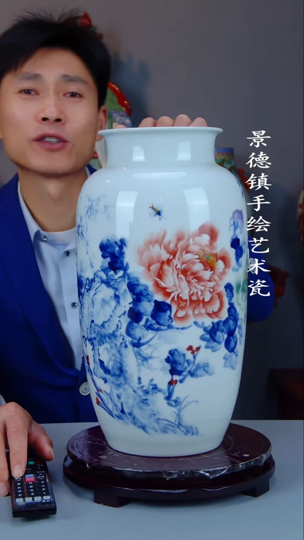 瓶陶景德镇手工手绘陶瓷摆件7