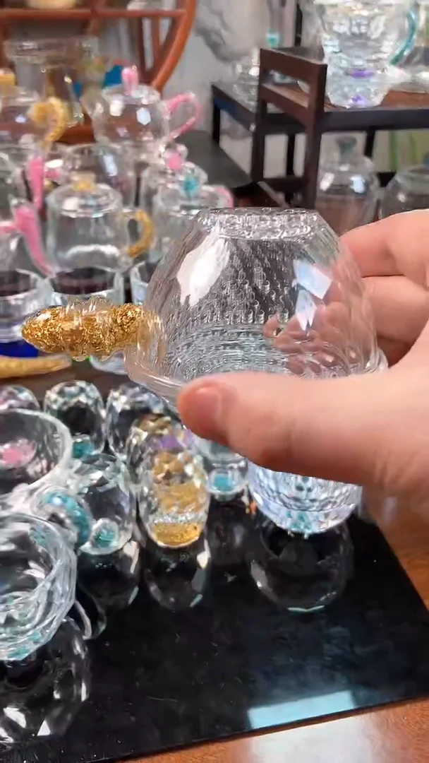 【闪购商品】玺宴新款水晶茶漏杯垫金箔