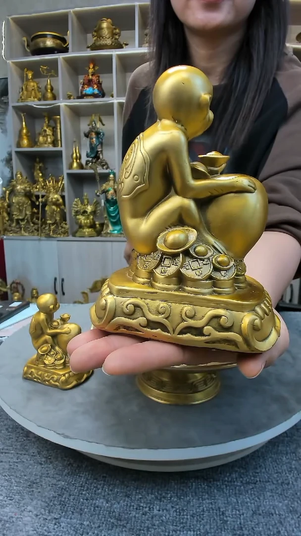 黄铜黄铜材质生肖猴子摆件